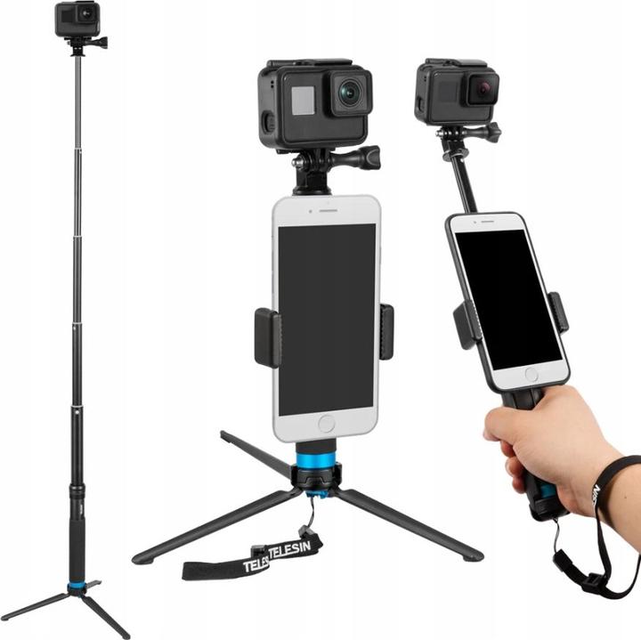 Actual product image Telesin Selfie stick / tripod for sport cameras (GP-MNP-090-S)