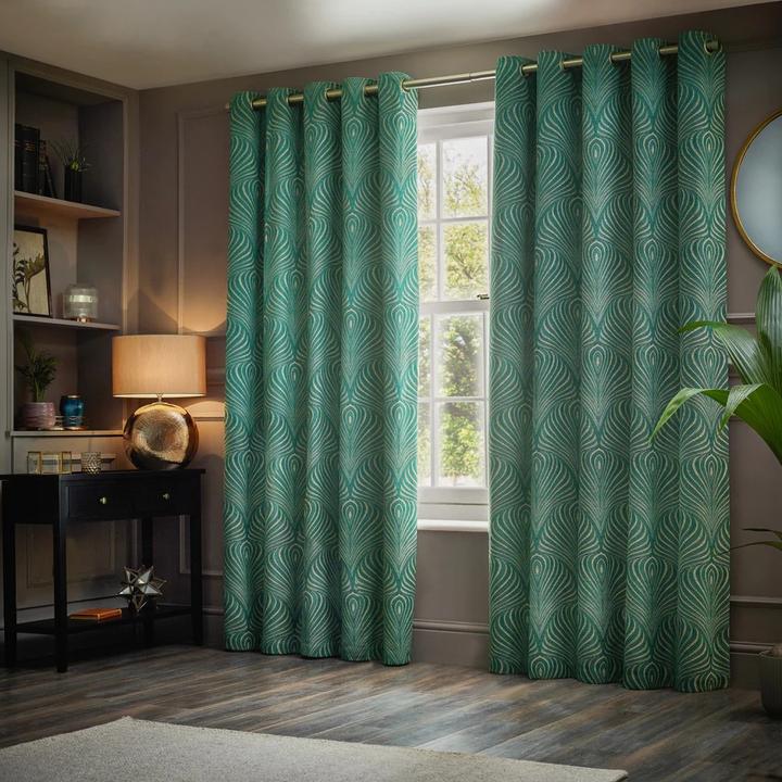 Actual product image Gatsby Jacquard Eyelet Curtains (168 x 137 cm)