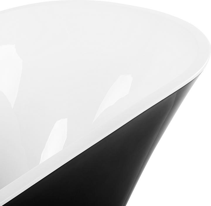 Produktbild Beliani Badewanne freistehend schwarz / weiss 170 x 80 cm DULCINA (243 l, 80 cm)