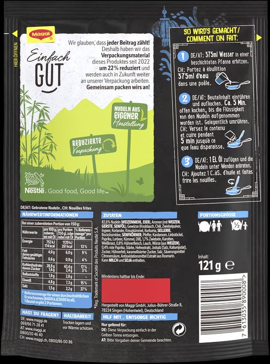 Produktbild Maggi MAGIC ASIA Gebratene Nudeln Mit Huhn (121 g)