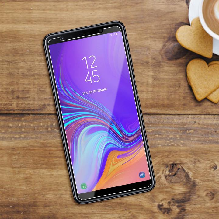Actual product image Avizar Crystal clear film, glass screen protector (1 Piece, Samsung Galaxy A7 (2018))