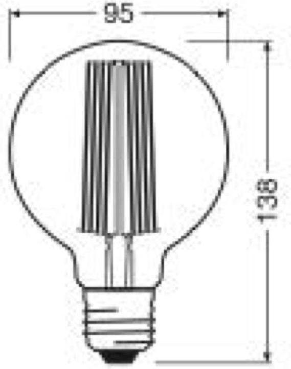 Produktbild Osram Vintage 1906 Led Classic Slim Filament Globe (E27, 8.80 W, 806 lm, 1 x, F)