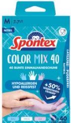Produktbild Spontex Einmalhandschuhe colormix 40 Gr. 8 (L)