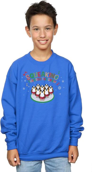 Actual product image Star Wars Boys The Last Jedi Porgs Squeaking Through The Snow Sweatshirt (116)