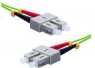 Immagine prodotto Exertis Connect Cavo patch in fibra ottica, 50/125 µm, fibra OM5, SC duplex maschio/maschio, UPC, verde lime, 10 m (CAT6, 10 m)