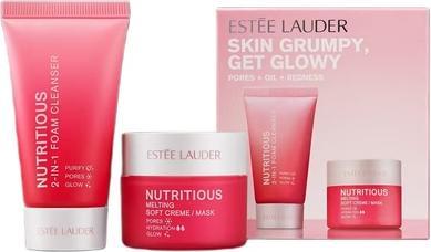 Kanna ESTEE LAUDER SET Skin Grumpy, Get Glowy Nutritious pianka do mycia twarzy 30ml + krem do twarzy 15ml (Gesichtspflege set)