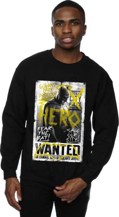 Actual product image Mens Batman v Superman Wanted Poster Sweatshirt (S)