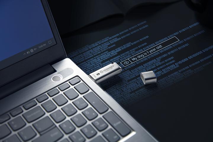 Actual product image Kingston IronKey Locker+ 50 (128 GB, USB 3.2, USB-A)