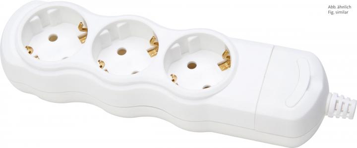 Produktbild Kopp Steckdosenleiste ohne Schalter 3fach Arktis-Weiss ohne Stecker 120301007 (3 x, CEE 7/3)