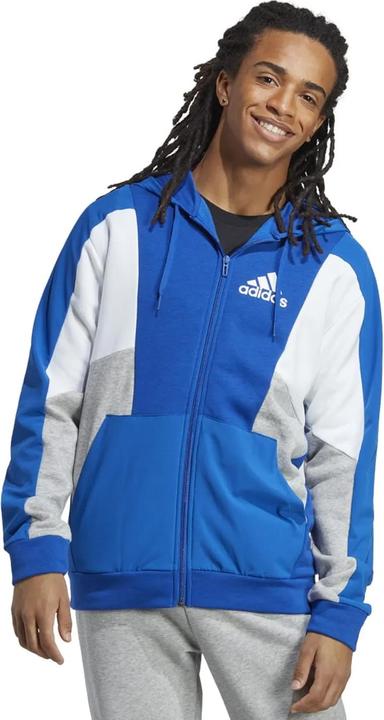 Actual product image adidas Mens Essentials Colour Block Full Zip Hoodie (S)