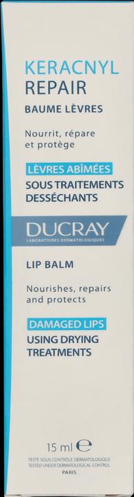 Actual product image Ducray Keracnyl Repair Lip Balm, 15 ml Cream (15 ml)