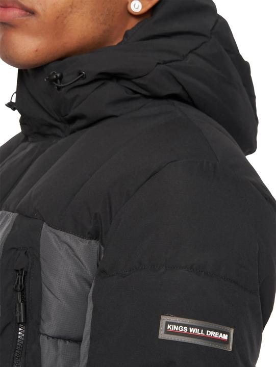 Actual product image Kings Will Dream Mens Deyton Colour Block Short Puffer Jacket (XS)