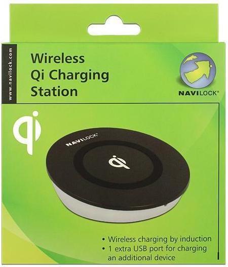 Image du produit Navilock Appareil mobile Qi Chargeur sans fil Appareils compatibles Qi : iPhone 8, 8 Plus, X Google Nexus 4 (5 W)