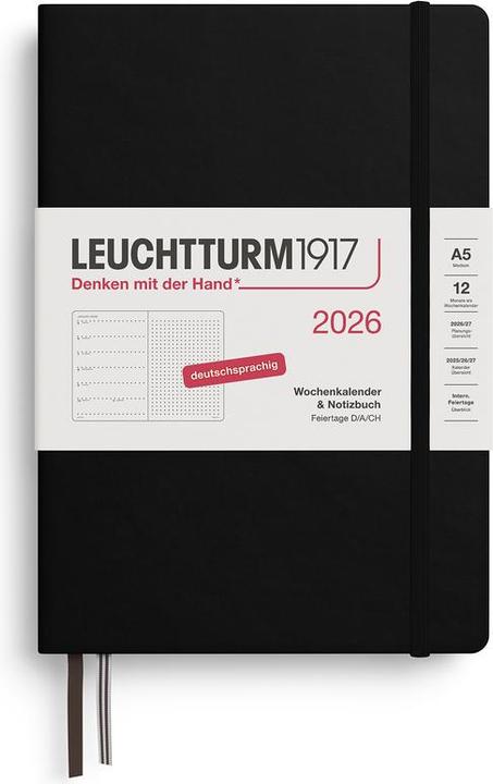 Produktbild Leuchtturm1917 Leuchtturm 1w/S Med.Hc Dotted Schw. (A5, Deutsch)