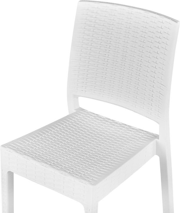 Produktbild Beliani Gartenmöbel Set Rattanoptik weiss 4-Sitzer FOSSANO (80 cm)