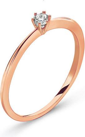 Produktbild Natsumi Schmuck Diamantring Rotgold 18K/750 0.10 ct H si (53, 750/18 K Gold)