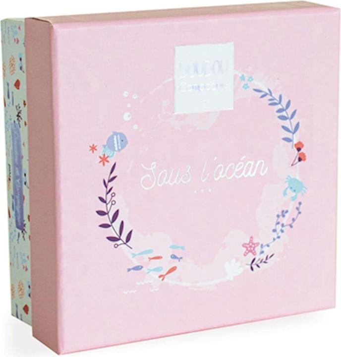Actual product image Doudou et Compagnie Seahorse with cuddle cloth, pink 17cm (MQ2) **