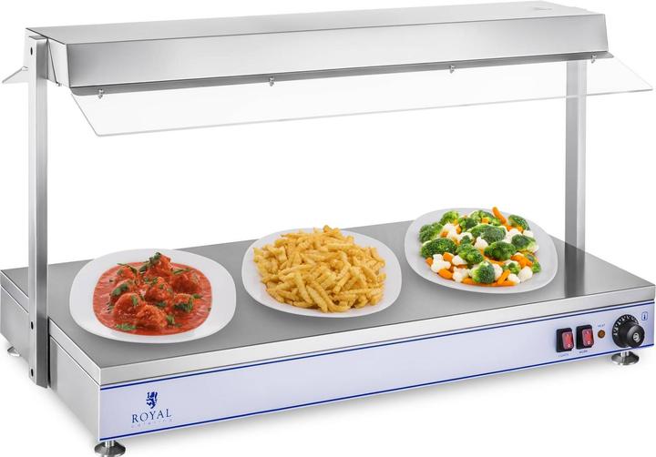 Produktbild Royal Catering Warmhalteplatte Speisenwärmer Wärmetheke Buffetwärmer 2000 W 4 Halogenlampen
