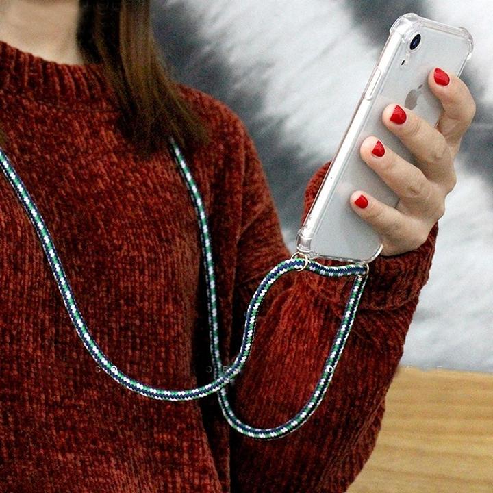 Produktbild PhoneLook Hülle Gummi transparent mit Seil Grau (Samsung Galaxy S25 Ultra)