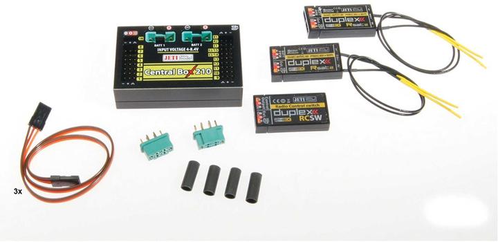 Jeti Battery backer Central Box 210 + 2x Rsat2 + RCSW