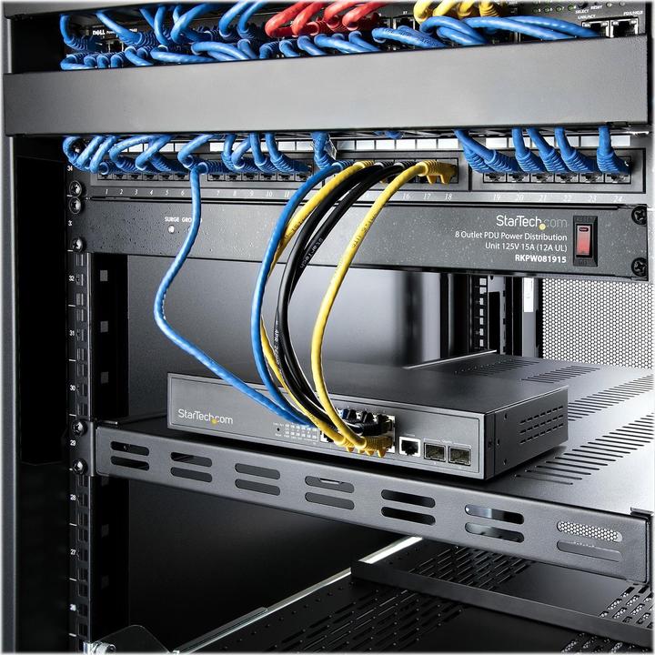 Actual product image StarTech 1U adjustable heavy duty shelf for server rack/cabinet up to 113 Kg - Shelf server rack/cabinet...