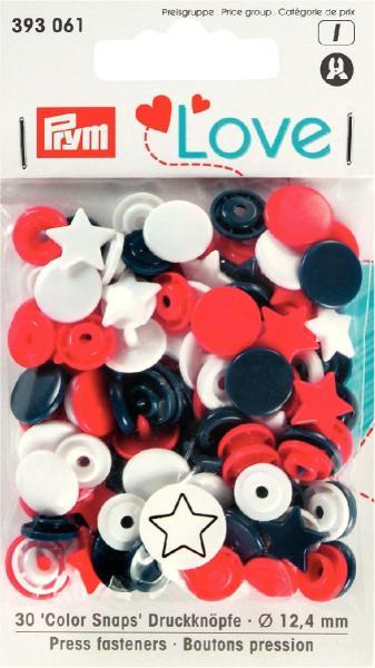 Image du produit Prym Love Bouton-pression Color Snaps Etoile, multicolore 12.4 mm, carte 30 pcs.
