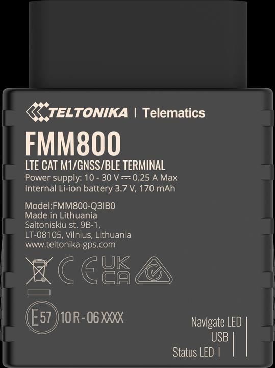 Actual product image Teltonika Telematics FMM880 GNSS 4G LTE Cat 1 M1 Tracker