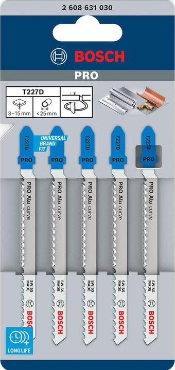 Actual product image Bosch Professional Zubehör PRO Alu curve T227D Jigsaw blade, 100 mm