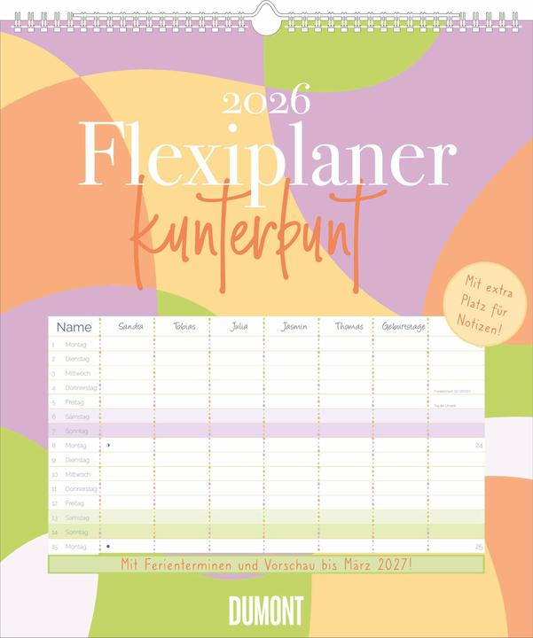 Flexiplaner kunterbunt 2026 (Hardcover, German)