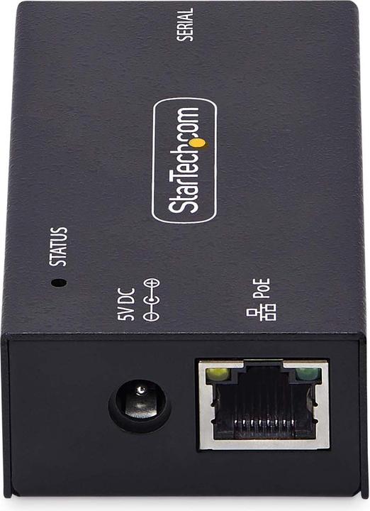 Actual product image StarTech com 1-Port Serial to Ethernet Adapter, 802.3af PoE IP Serial Device Server For Remote RS232