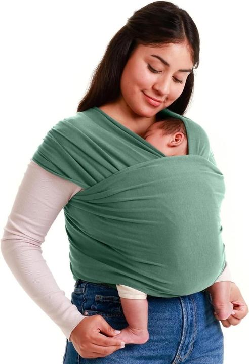 Milkii Baby Tragetuch aus Baumwolle, Moss (4.30 m)