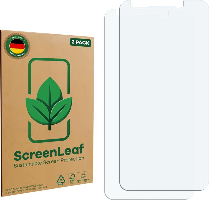Actual product image ScreenLeaf Screen Protector sustainable Screen Protection, clear, anti-scratch (2 Piece, Emporia Smart 2)