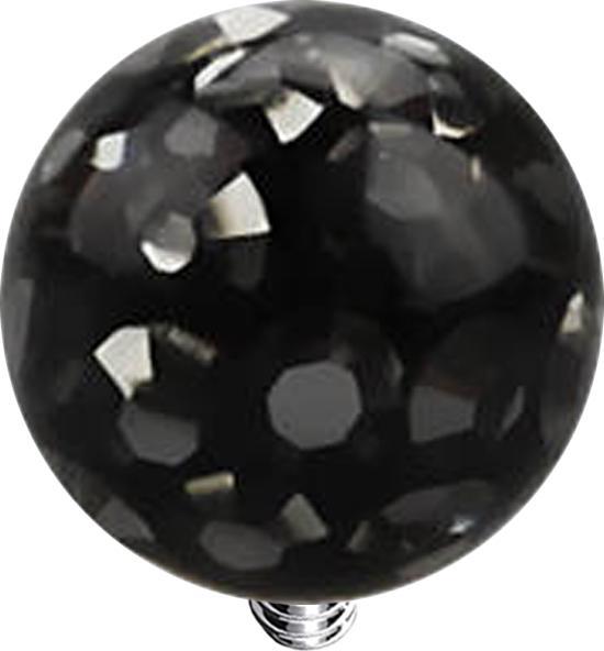 Image du produit Star Piercing Dermal Anchor cristal bille noir époxy de protection (Acier chirurgical 316L, sans laiton)