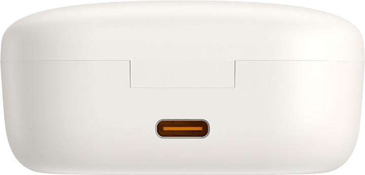 Actual product image Baseus Bowie E18 wireless TWS ENC IPX4 headphones - white (ANC, 25 h, Wireless)