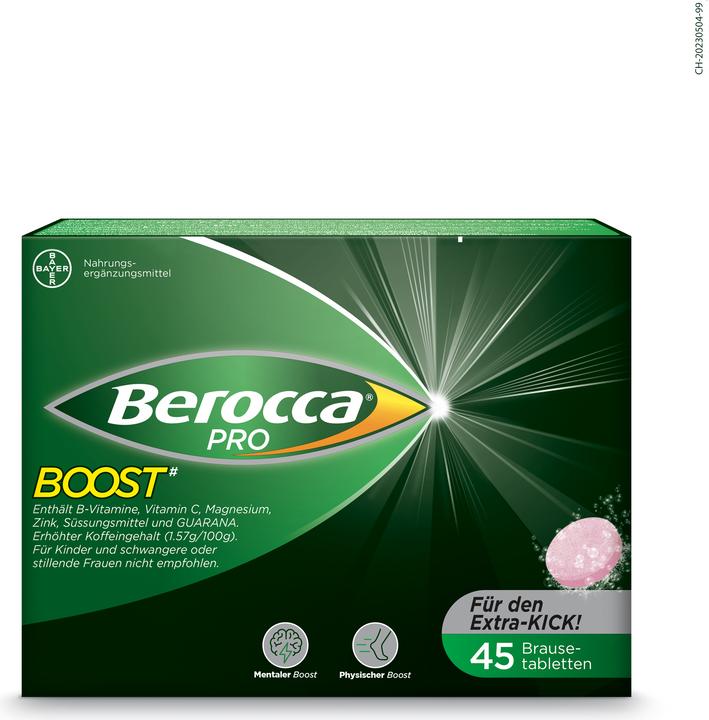 Actual product image Berocca Pro Boost (45 Piece, Effervescent tablet, 293 g)