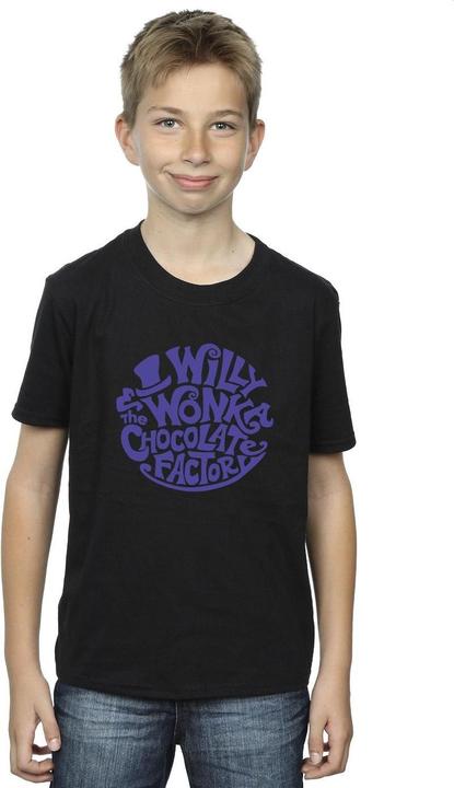 Actual product image Willy Wonka & the Chocolate Factory Boys Typed Logo T-Shirt (116)