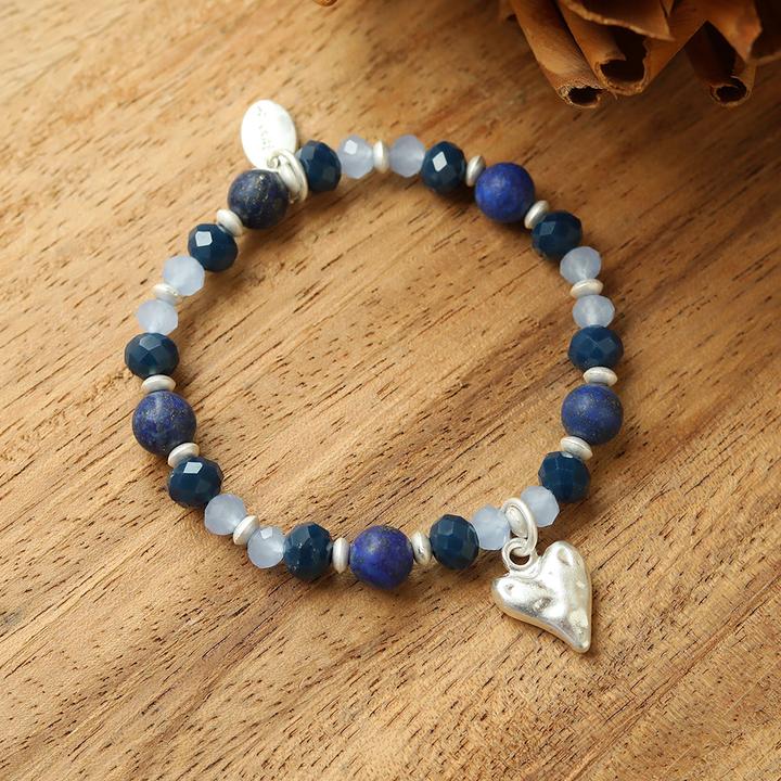 Image du produit Andreani Bracelet avec pierre de lave véritable (8 cm, Pierres, Métal)