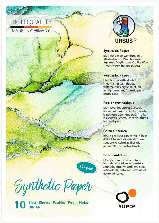 Ursus Malblock Yupo Synthetik, A6, 10 Blatt (A6)
