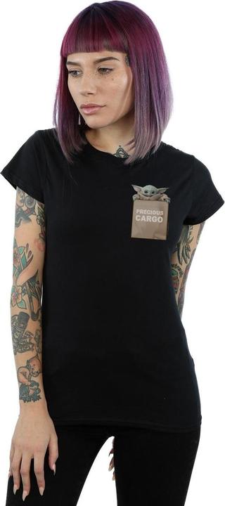 Image du produit Star Wars - T-shirt THE MANDALORIAN PRECIOUS CARGO FAUX POCKET - Femme (L)