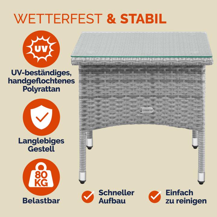 Actual product image Casaria Poly rattan garden table