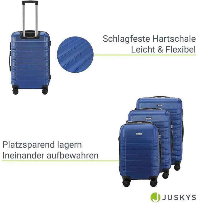 Image du produit Juskys Hartschalen-Kofferset (120 l, M (50 - 90l), L (90 - 115l), XL (à partir de 115l))