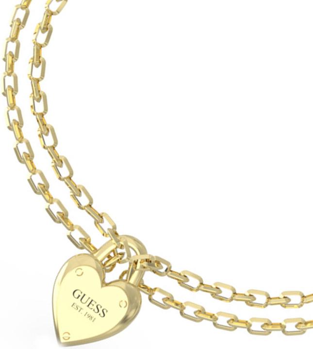 Guess MINI HEART LOCK BRACELET Armband (18.50 cm, Edelstahl)