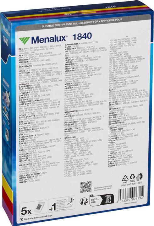Produktbild Menalux 1840, Duraflow, 5 Staubbeutel (5 x)