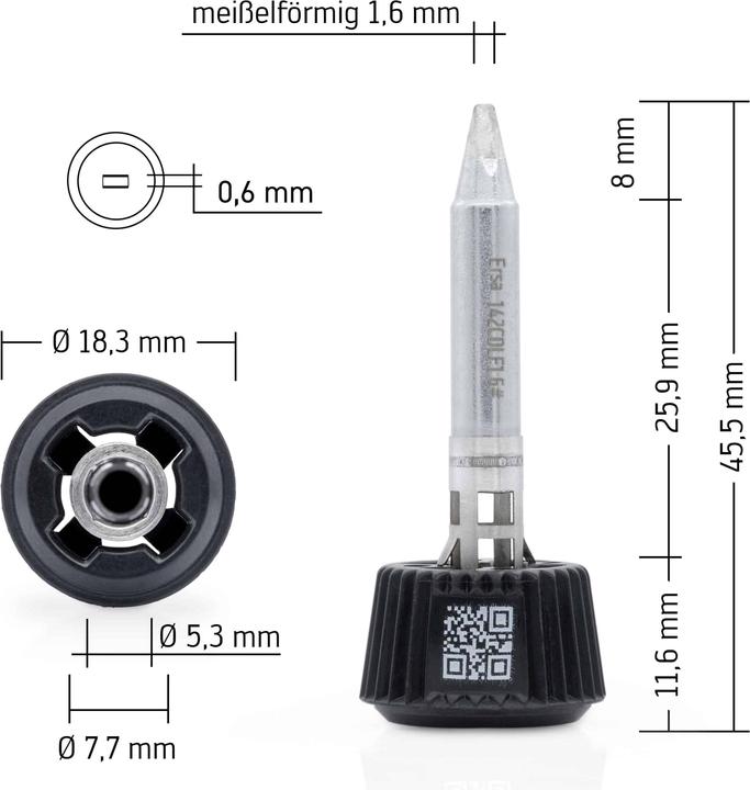 Actual product image 0142CDLF16/SB Soldering tip Tip size 1.60 mm Contents 1 pc. (Soldering tip)