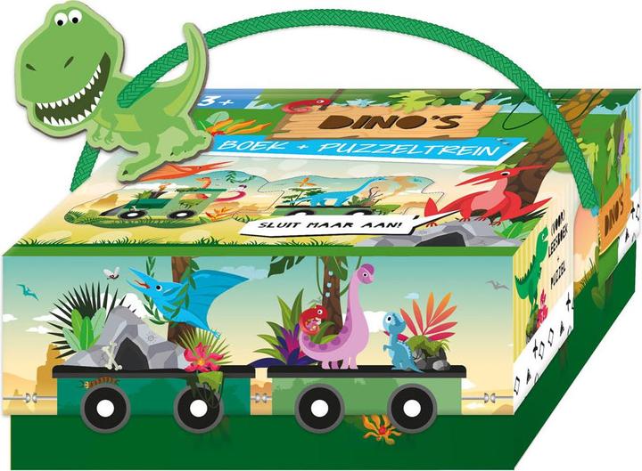 Buch- und Puzzle-Dino-Zug