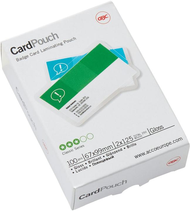 Produktbild GBC Laminierfolien in Premiumqualität (67 x 99 mm, 100 Stück, 125 µm)