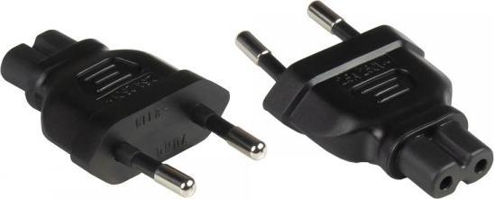 Produktbild Good Connections Stromadapter Euro-Stecker Typ C (CEE 7/16, gerade) an C7/Euro 8 Buchse (gerade), schwarz, ®