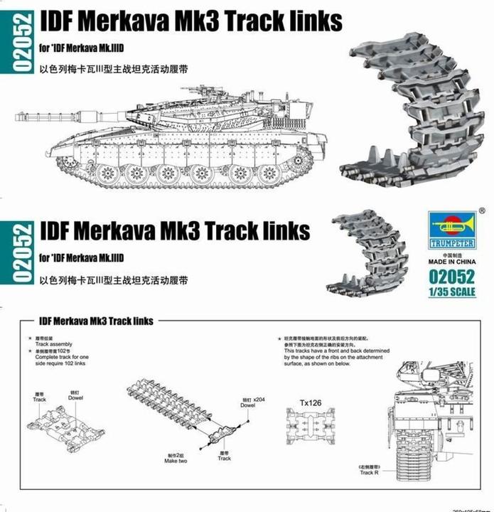 Produktbild Trumpeter IDF Merkava Mk3 Track links