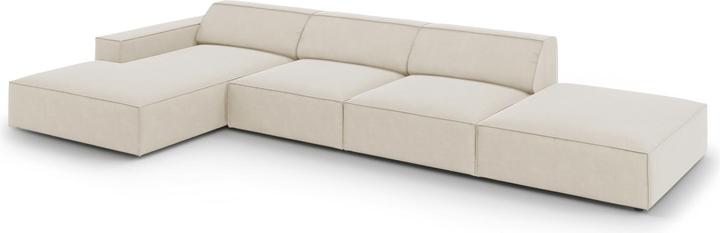 Image du produit Micadoni Canapé D'Angle Gauche Velours, "Jodie", 5 Places, 341x166x70Fabriqué en Europe (Canapé d'angle)