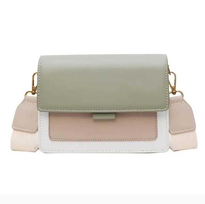 Produktbild Only-Bags.Store Kontrast Farbe Leder Crossbody Taschen Reisen Handtasche Mode Einfache Schulter Messenger Bag